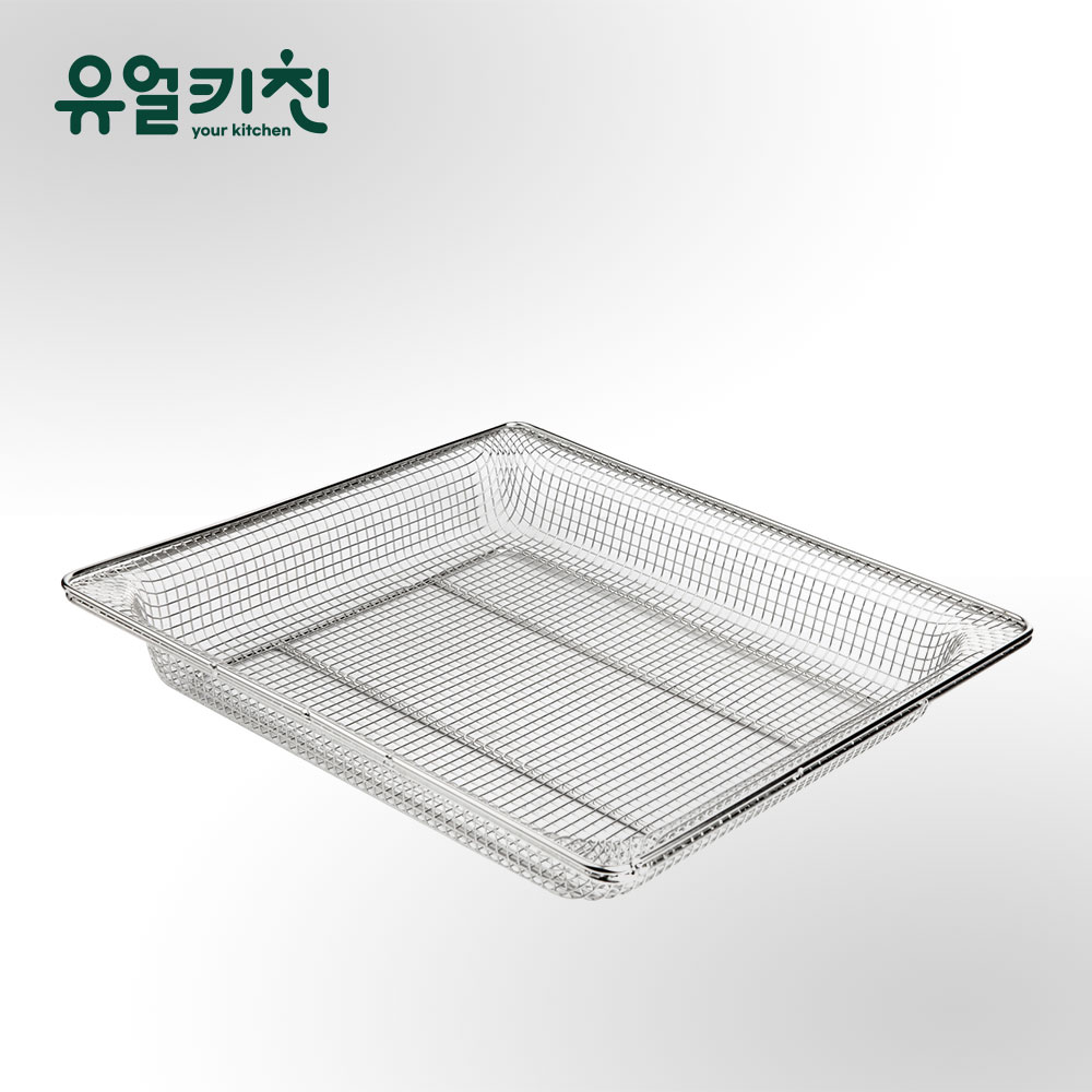 업소용 스텐 밧드망 바구니 튀김망 2/3 (높이2) - 상품 이미지