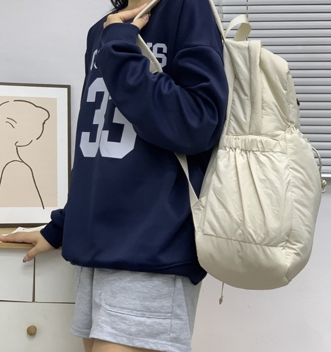 나일론 경량 스트링 복조리 학생 패딩 여행 대형 백팩 텀블러가방 - 상세 이미지 2