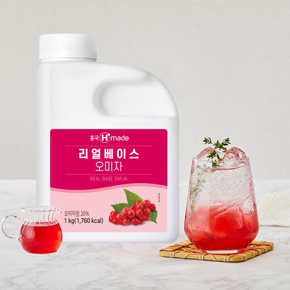 흥국 리얼베이스 오미자 농축액 1kg 2개 원액