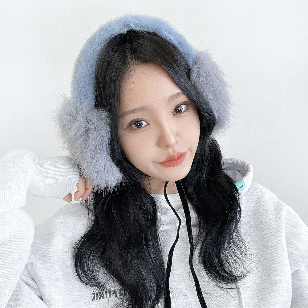 벨 에코 밍크털 귀도리 여성 겨울 삿포로여행 방한 귀마개