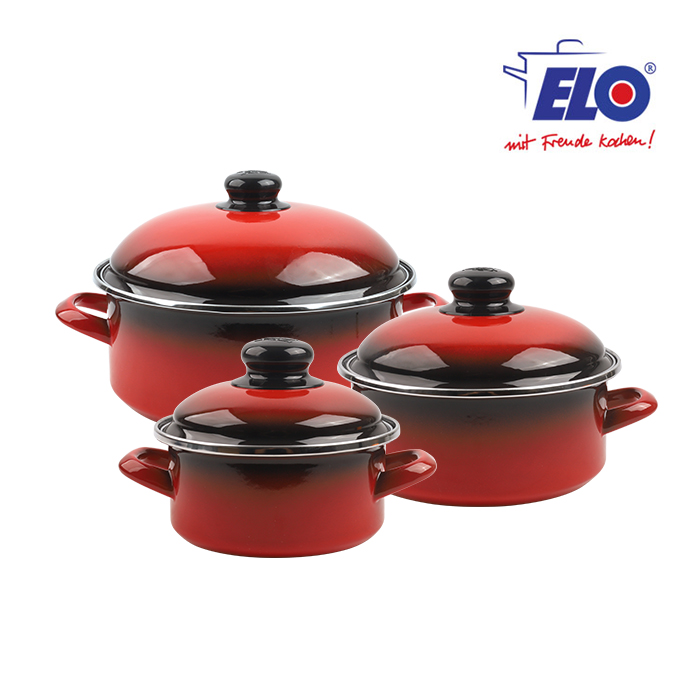ELO 빨강법랑 3종 일반형 14cm+18cm+24cm - 상품 이미지