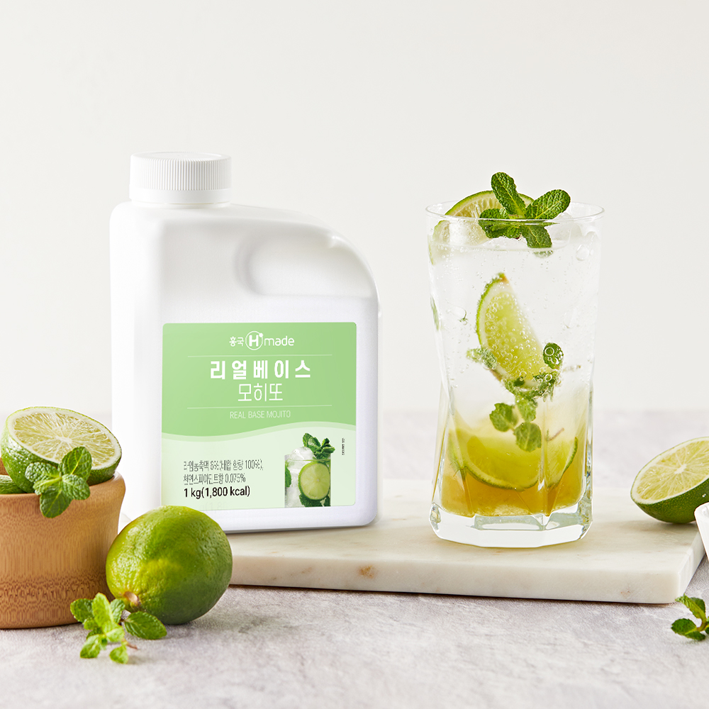 흥국 리얼베이스 모히또 농축액 1kg 2개 원액