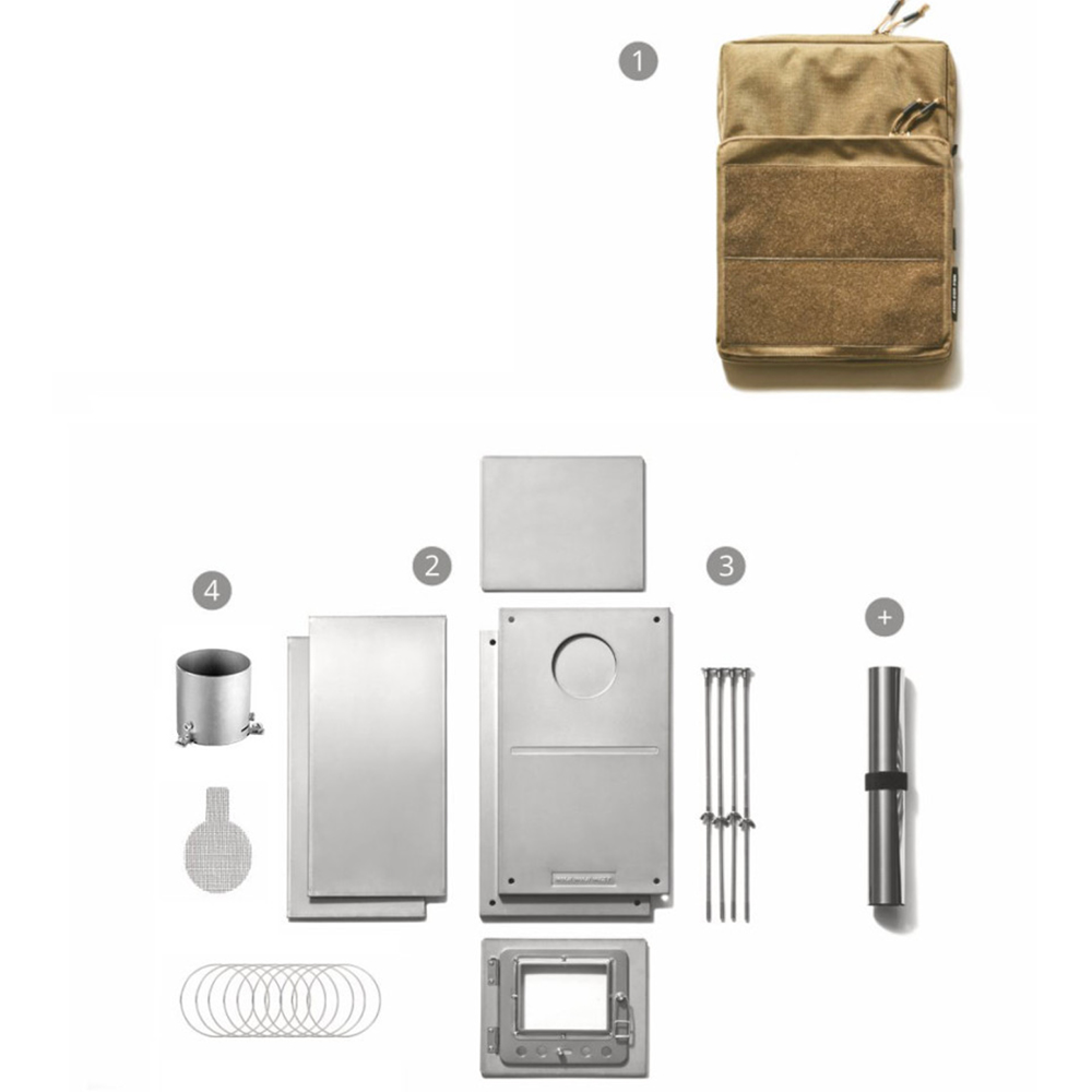 와일드와일드웨스트 화목 난로 티타늄 W 스토브 화로대 가정용 캠핑 실내 와와웨