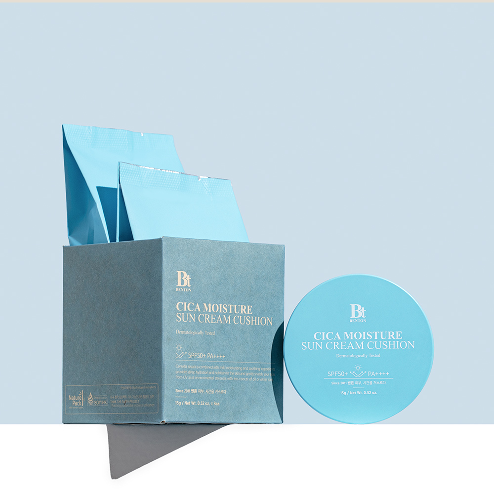 벤튼 시카 수분 선쿠션 15g + 시카 수분 선쿠션 15g(리필) 2개 SPF50+ PA++++