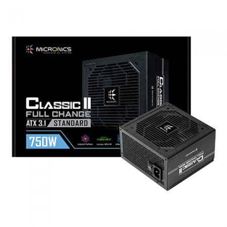 마이크로닉스 ClassicII 풀체인지 스탠다드 ATX3.1 파워서플라이 750W, 블랙