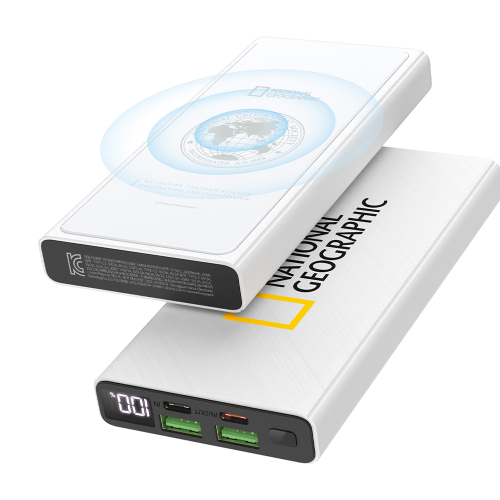 내셔널지오그래픽 22.5W PD 급속 무선충전 보조배터리 10,000mAh - 상세 이미지 2