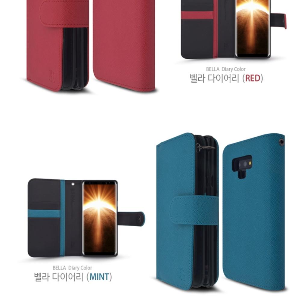 지퍼형 다이어리 지갑 케이스 루블라 와인, 갤럭시A6 2018 SM-A600N - 상세 이미지 5