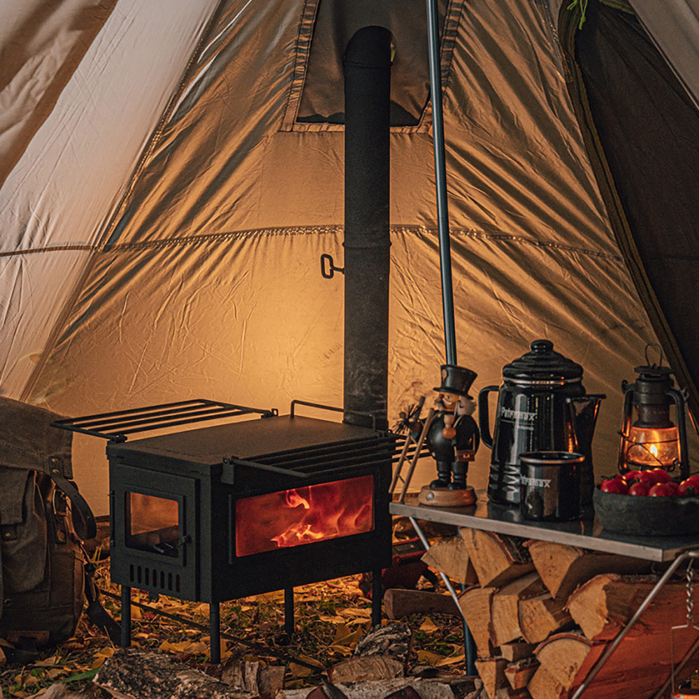 와일드와일드웨스트 헌터 스토브 화목 난로 연통 실내 가정용 캠핑 화로대 와와웨