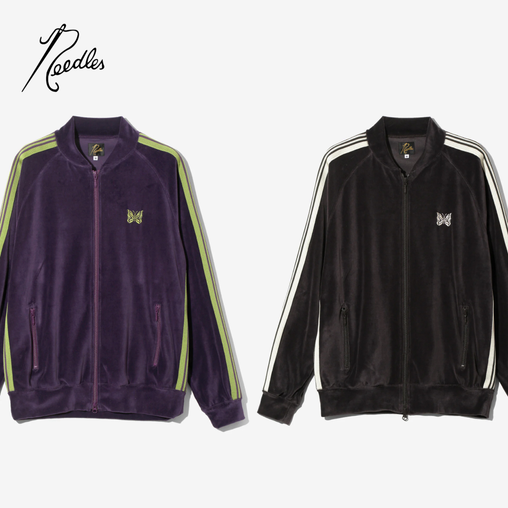 니들스 NEEDLES 립 칼라 트랙 자켓 QV319 - C/PE Velour - 상품 이미지