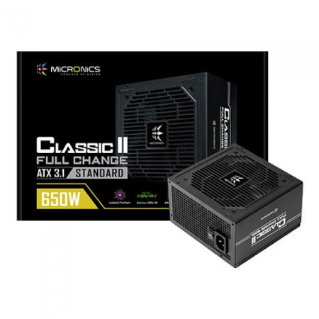 마이크로닉스 ClassicII 풀체인지 스탠다드 ATX3.1 파워서플라이 650W, 블랙
