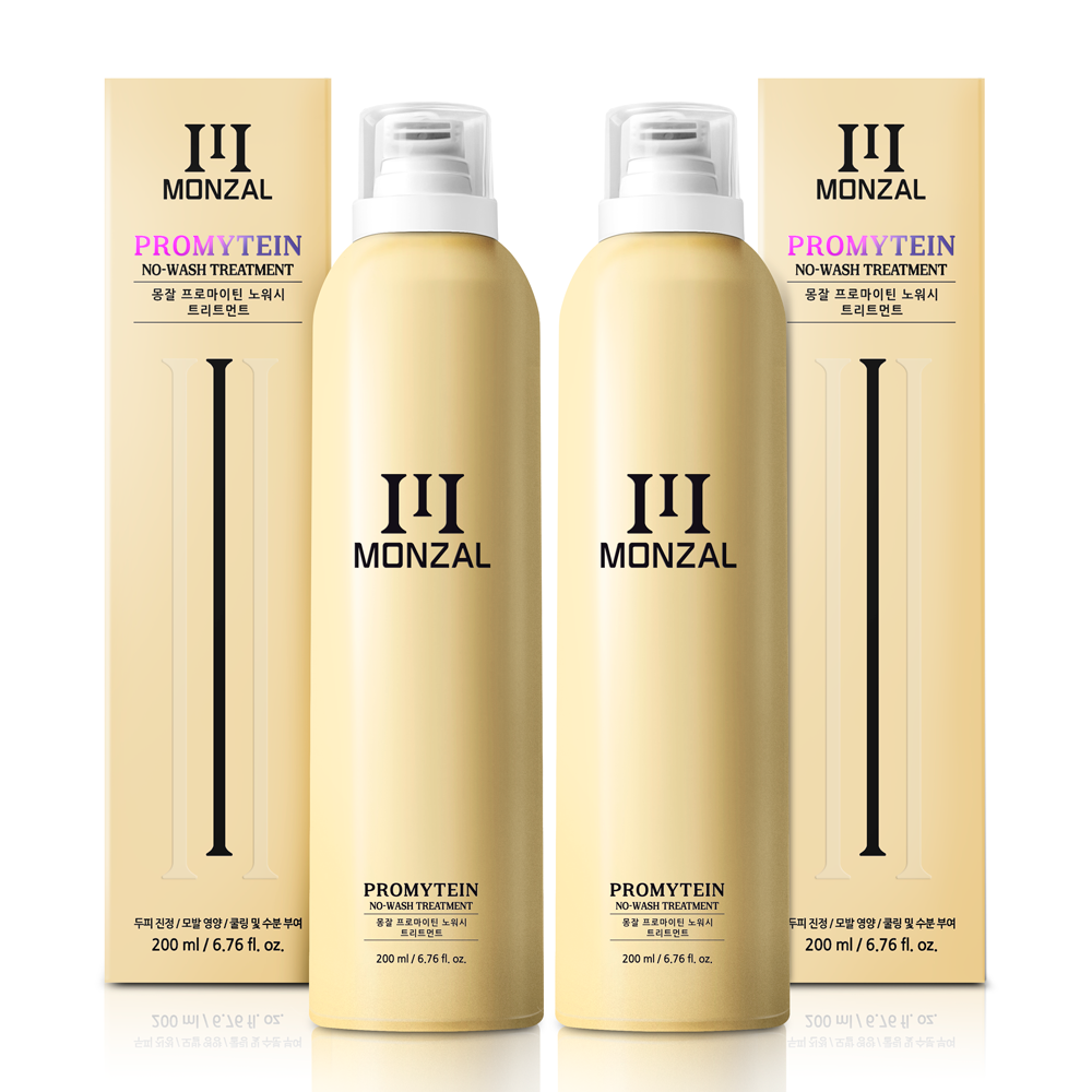 몽잘 프로마이틴 노워시 트리트먼트 극손상모 바르는 헤어 케어 플로럴 프레쉬향, 200ml, 2개 - 상세 이미지 2