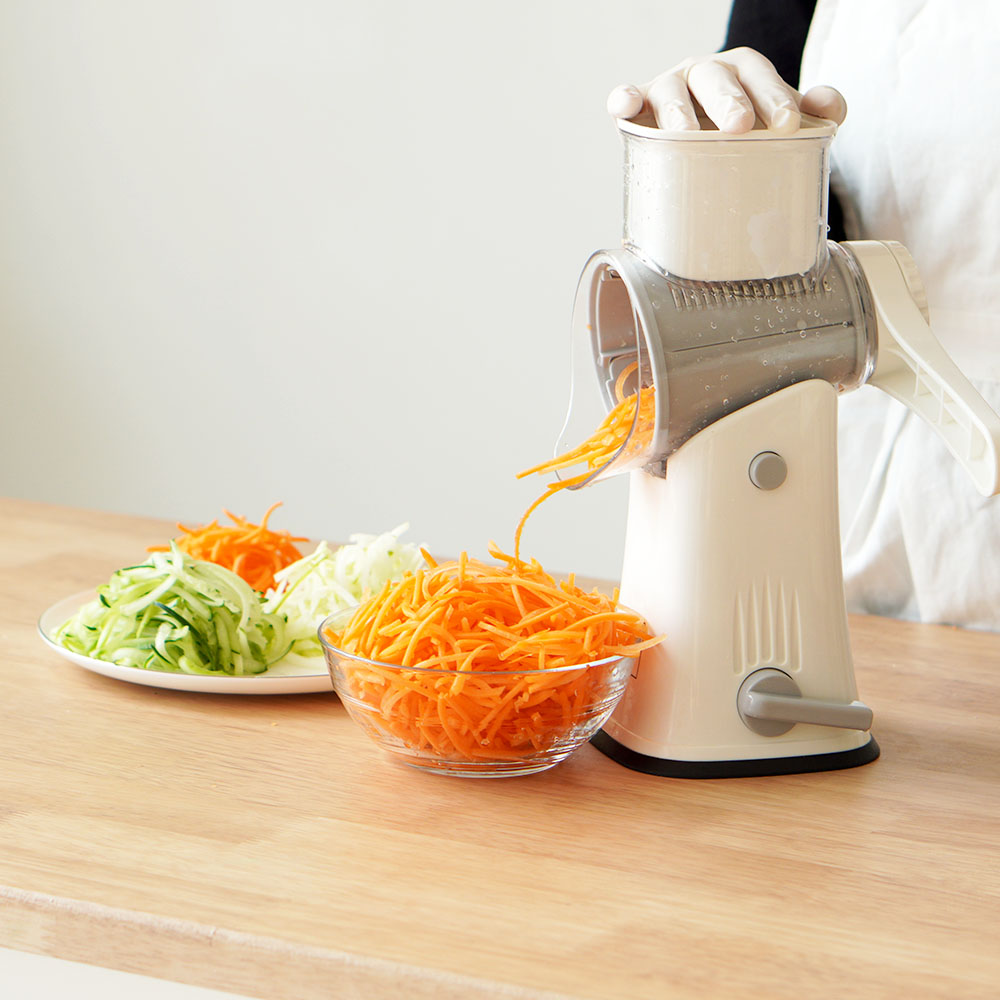 주방고수 돌채 스핀 슬라이서 멀티 회전 채칼 5종 당근 무채칼 슬라이서 돌돌이 만능