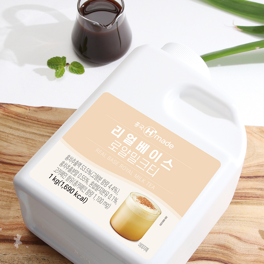 흥국 리얼베이스 로얄 밀크티 농축액 1kg 2개 카페 원액 - 상세 이미지 5