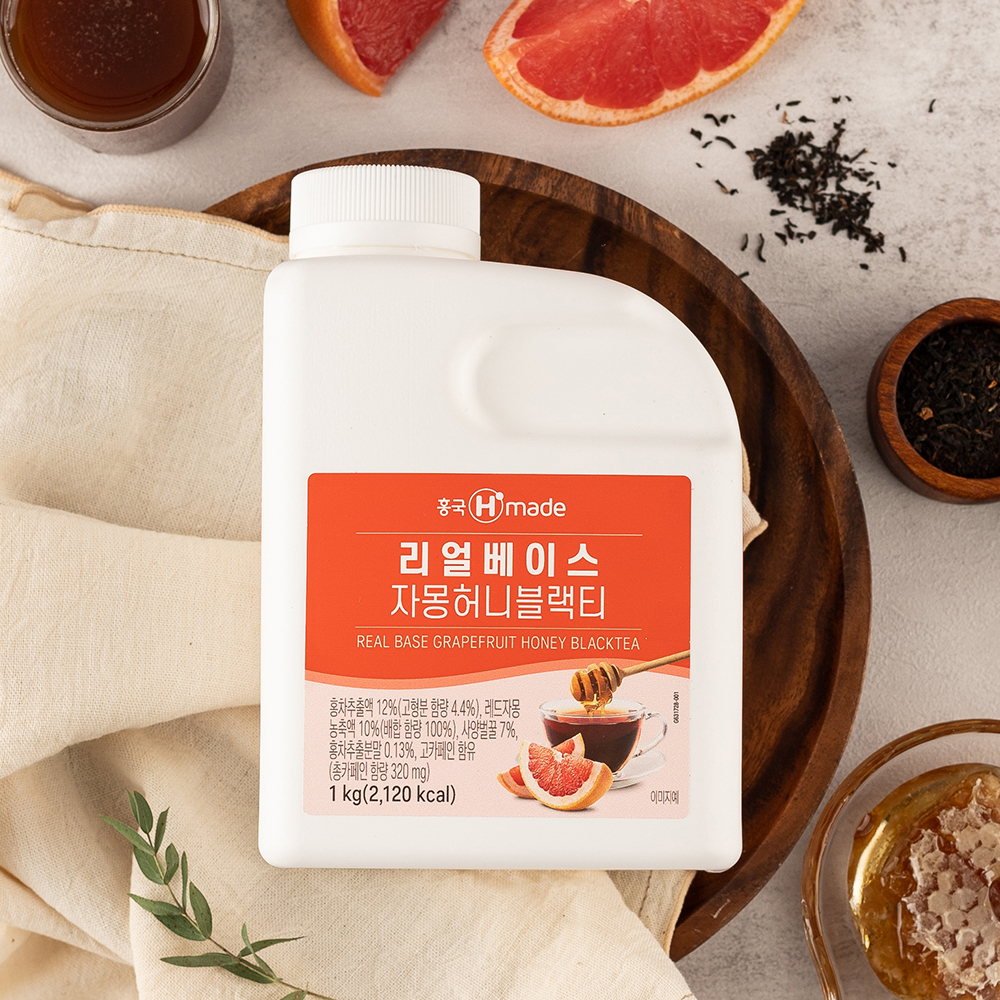 흥국 리얼베이스 자몽 허니 블랙티 1kg 2개 자허블 - 상세 이미지 2