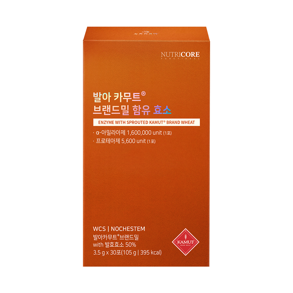 뉴트리코어 카무트효소, WCS 효소, 발아 카무트 효능, 소화 효소 추천, 변비 개선, 장 건강, 긍정 리뷰, 재구매 후기