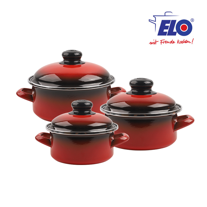 ELO 빨강법랑 3종 일반형 14cm+16cm+18cm - 상품 이미지