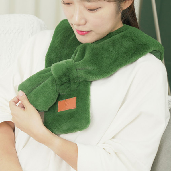 목 어깨 찜질기 온열 온수 전기 찜질팩 충전식 브라운