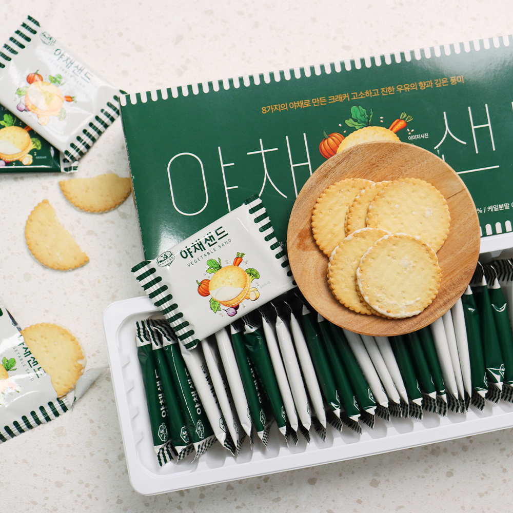 제주 야채샌드 1상자 231g 제주도기념품 아침미소목장 크래커 제주특산품 - 상세 이미지 5