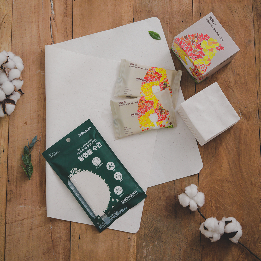 베베솜 일회용수건 무표백 순면 타올 25장