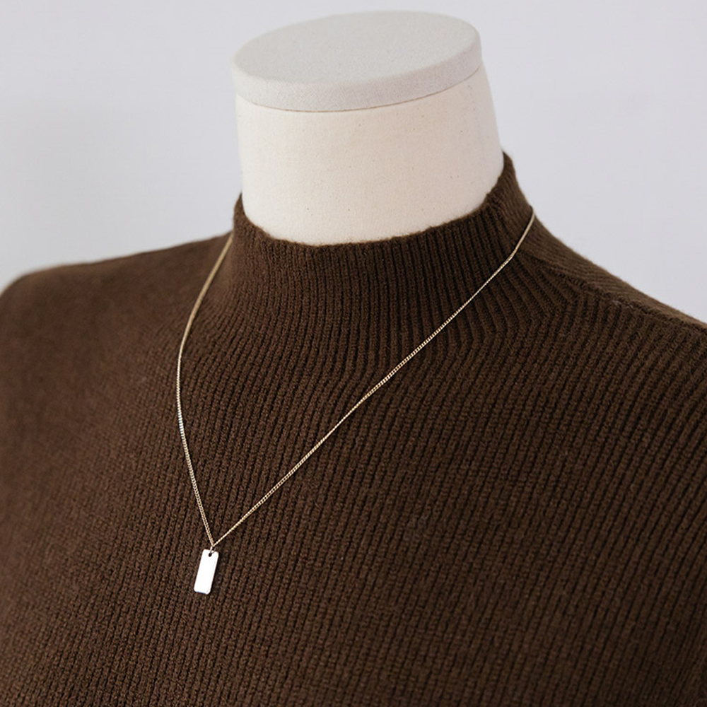 위리버 탄탄 쫀쫀한 하찌 하프넥 체형커버 롱 니트원피스