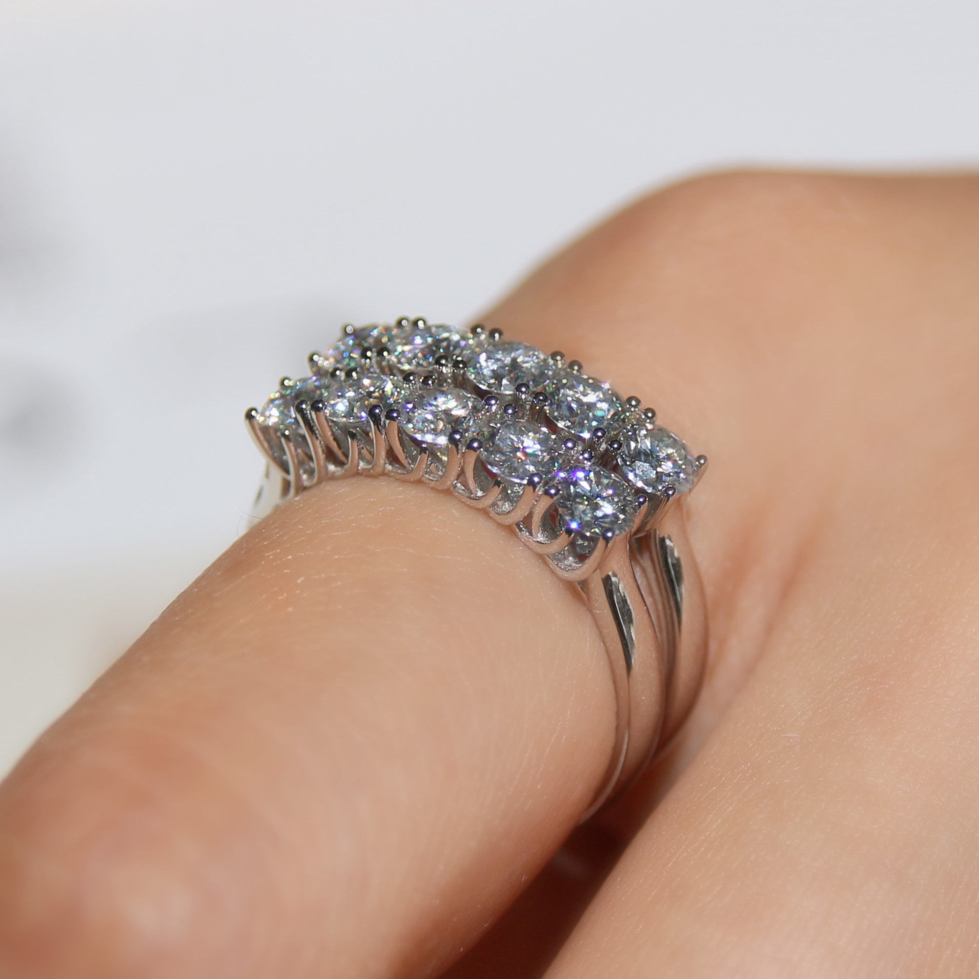 2부 랩다이아 하프 반지 쌍가락지 쌍반지 랩다이아몬드 14k 18k - 상세 이미지 2