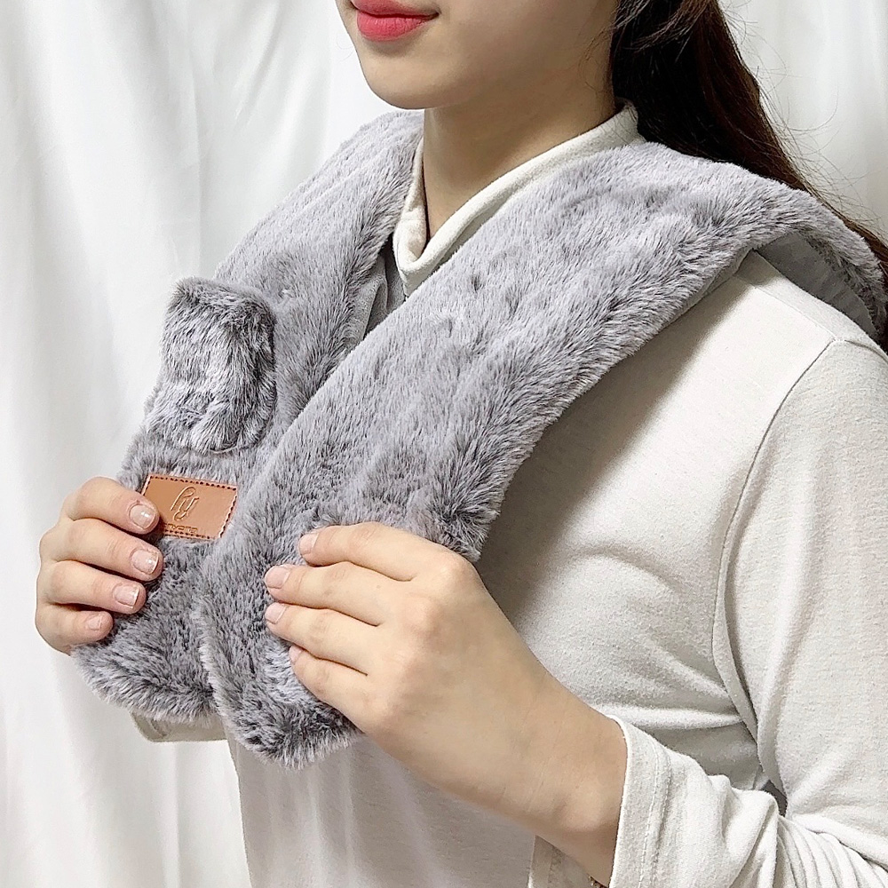 목 어깨 찜질기 온열 온수 전기 찜질팩 충전식 브라운