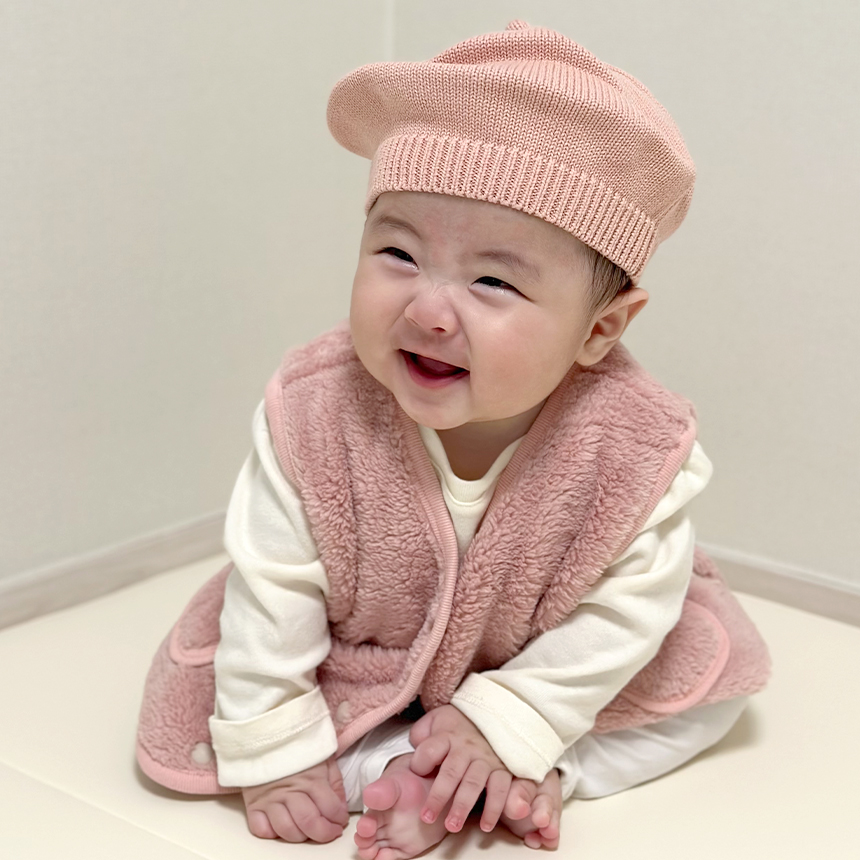 [바니블라썸] 극세사 아기조끼 아기옷 신생아 유아 어린이집 조끼 브라운XS - 상세 이미지 5