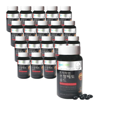 뉴트리디데이 프리미엄 쏘팔메토 골드 550mg 90캡슐 19통 전립선건강 옥타코사놀 GT