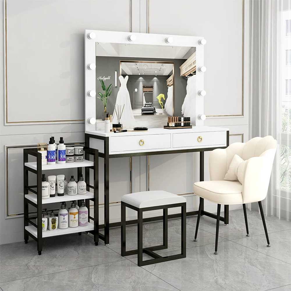 메이크업 화장대 업소용 스튜디오 웨딩 거울 테이블 80cm - 상세 이미지 5