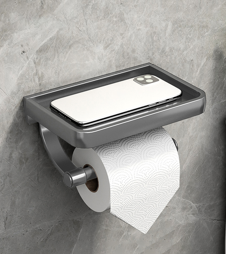 다이나토리 무타공휴지걸이 화장실 욕실 거치대 선반