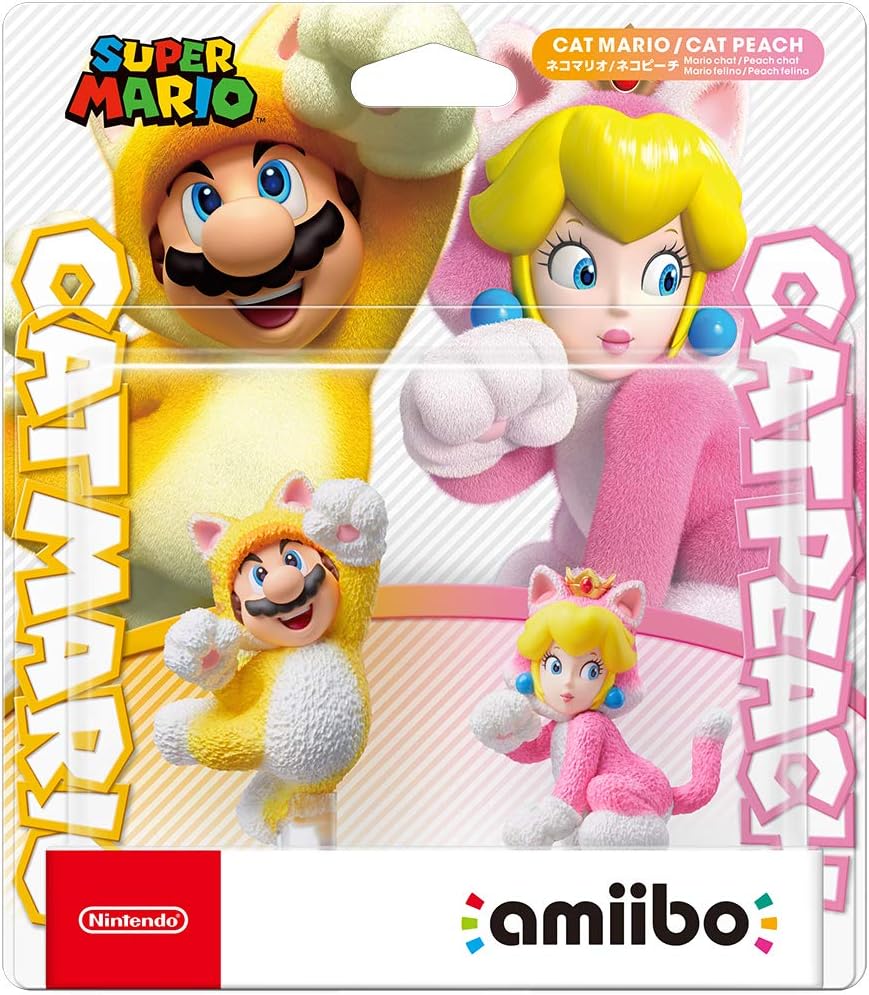 닌텐도 Nintendo amiibo 아미보 고양이 마리오 피치공주 set 피규어 - 상품 이미지