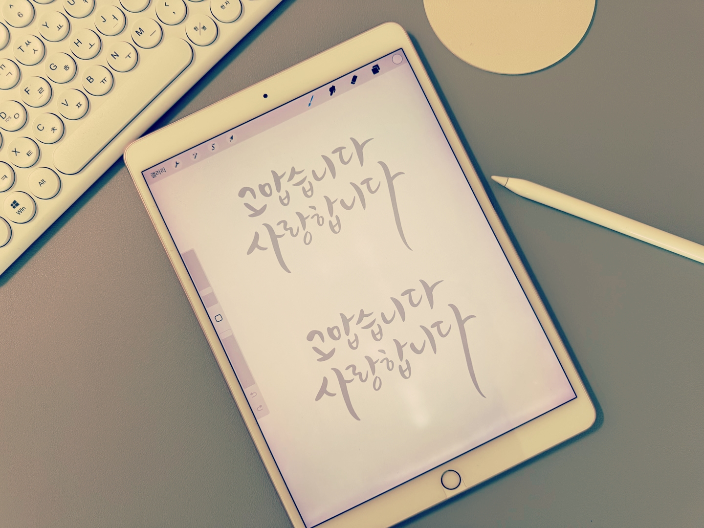 아이패드 프로크리에이트 디지털 캘리그라피 세트 - 레츠캘리  브러쉬 +  종이질감 + 연습지 - 상세 이미지 2