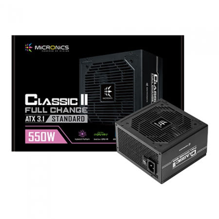 마이크로닉스 ClassicII 풀체인지 스탠다드 ATX3.1 파워서플라이 550W, 블랙