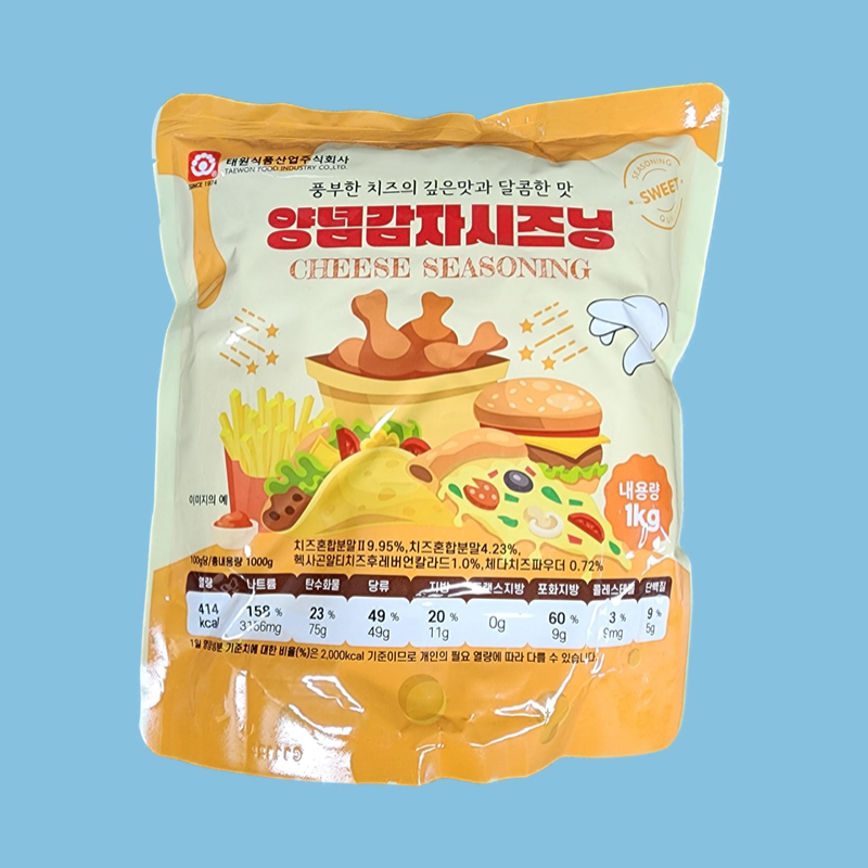 태원식품 양념감자시즈닝 치즈맛 1KG 감자튀김 - 메인 이미지