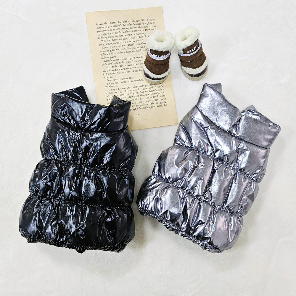 쭈쭈야 글로시 발열 강아지 패딩 양털 조끼 애견 겨울옷 강아지옷