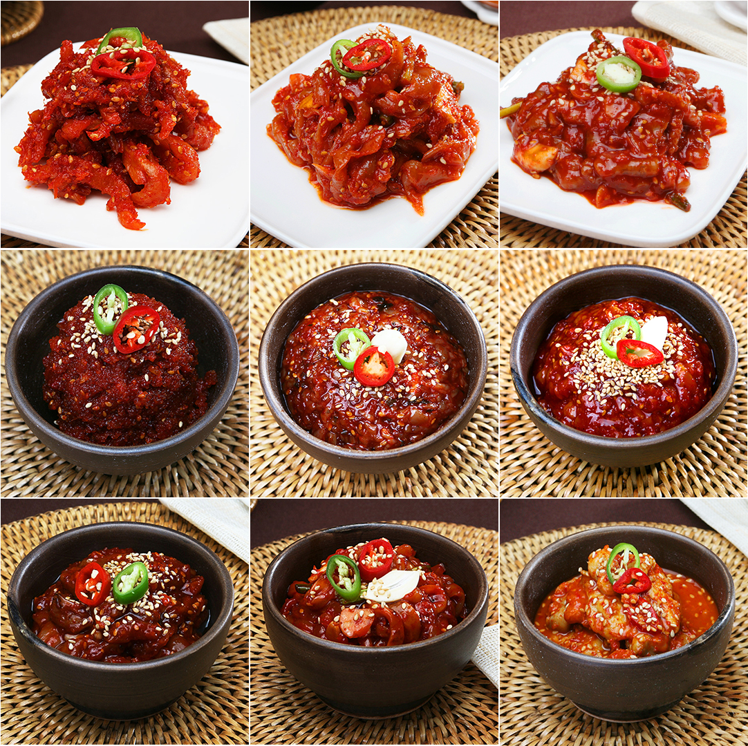 젓갈 1kg 속초천하젓갈 갈치속젓 낙지 가리비 창난 꼴뚜기  명태회무침