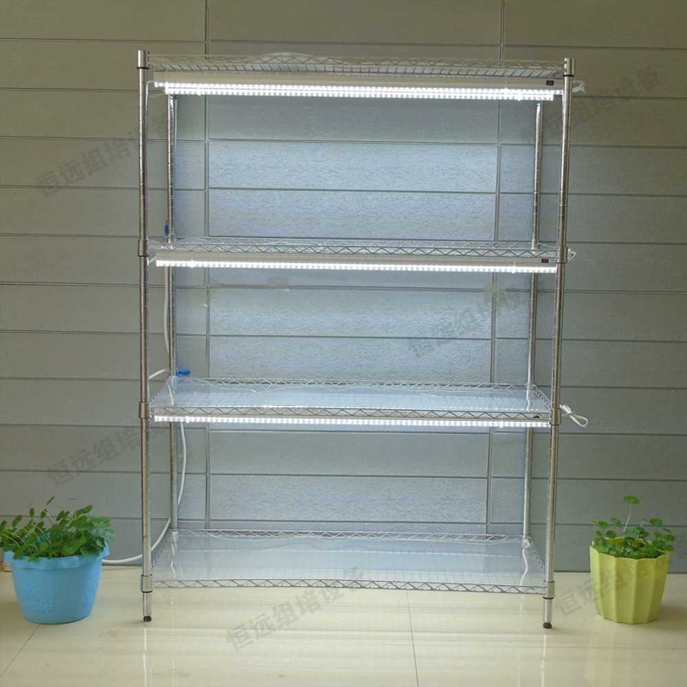 수경 재배기 실험실 LED 육묘 선반 스마트팜 트레이 90x40x120cm 3단 - 상세 이미지 3