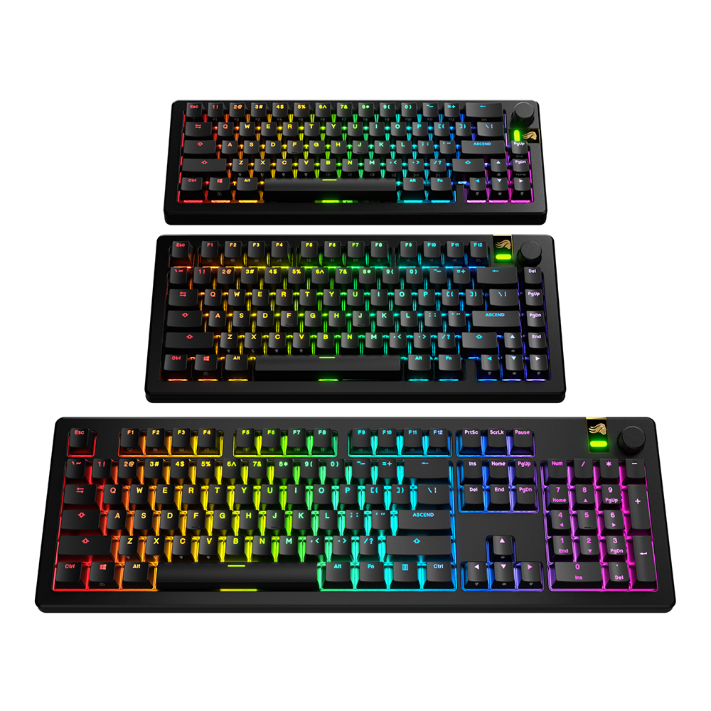 글로리어스 GPBT Backlit RGB 투과 Black 키 캡 세트 - 상세 이미지 5