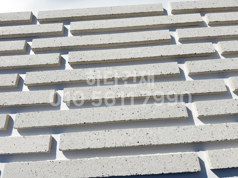 모노타일 500x45x17T 큐빅화이트 / 하다건재 와이드벽돌타일