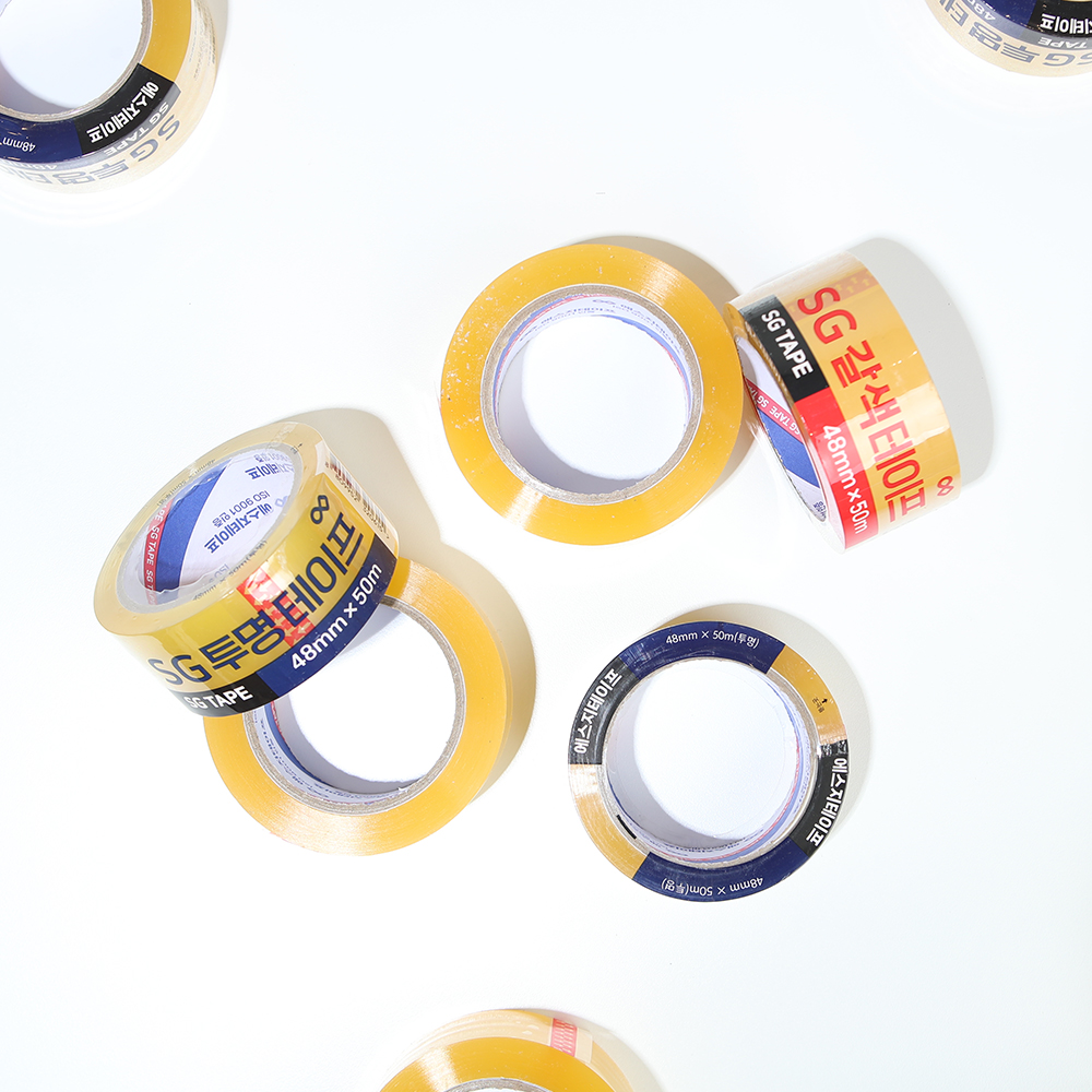 SG 박스테이프 중포장 아크릴 투명 50M 80M 택배포장 이사포장 테이프