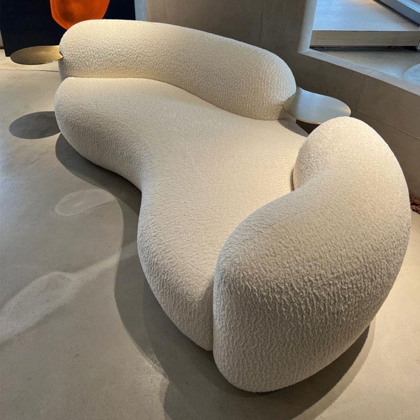 Artefatto 패브릭 소파 거실 리셉션 미용실 매장 라운지 조약돌 쇼파 A 170cm - 상세 이미지 4