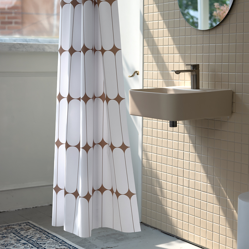 원세븐나인 패브릭 샤워커튼 레트로타일 M