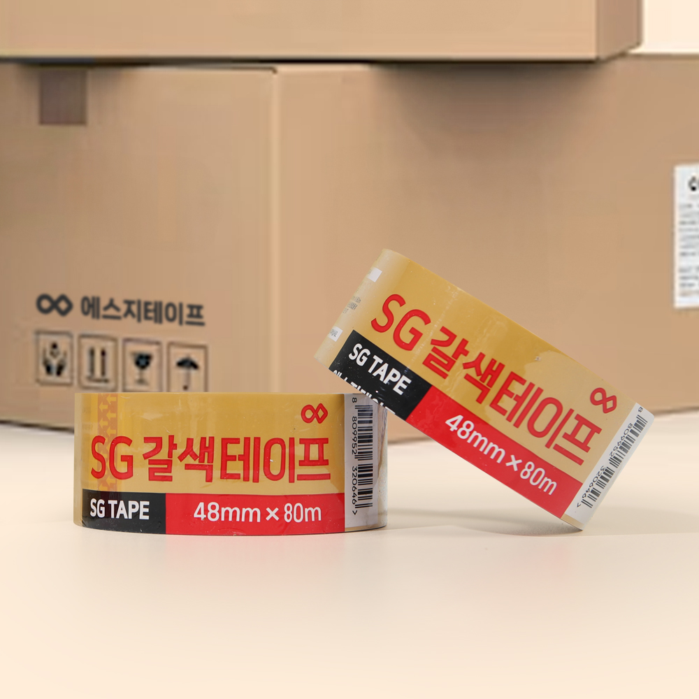 SG 박스테이프 중포장 아크릴 투명 50M 80M 1BOX 택배포장 이사포장 테이프 - 상세 이미지 4