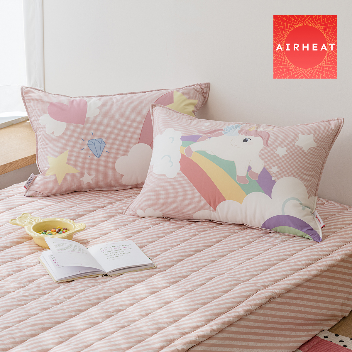 알러지케어 캐릭터 누빔 키즈베개커버 Winter 엘리하트, 40x60cm