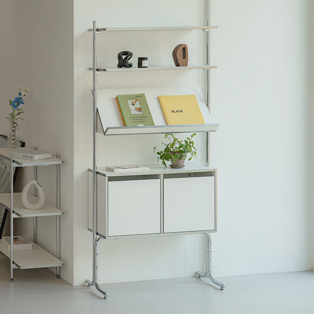 고트 수납장 4단 벽선반장 월 캐비닛 미드센츄리 모던 인테리어 장식장