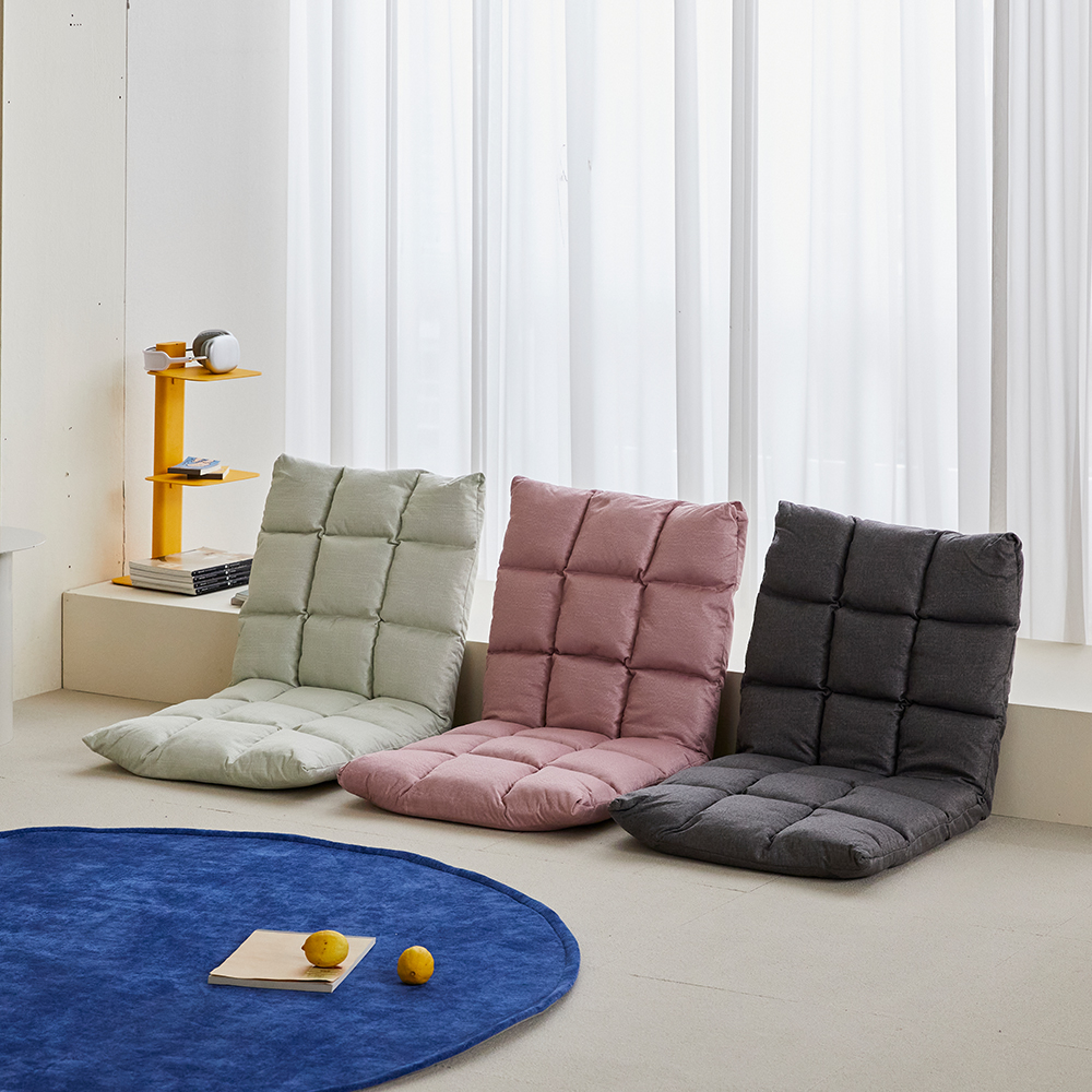 16피스 ZSF 패브릭 등받이 바닥 좌식 의자 앉은뱅이 접이식 다리없는 1인 자취 폴딩