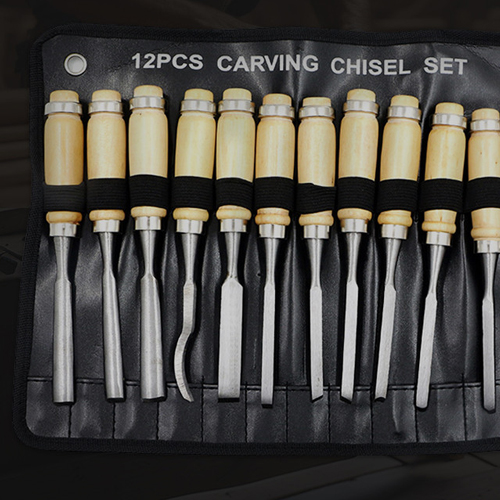 솔리드 조각칼 목공끌 각끌기 조각도 목공칼 끌세트 목공용 12PCS 이미지 2