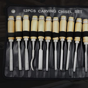 솔리드 조각칼 목공끌 각끌기 조각도 목공칼 끌세트 목공용 12PCS 실사용 후기 | 효과 있을까? - 상품 이미지 2