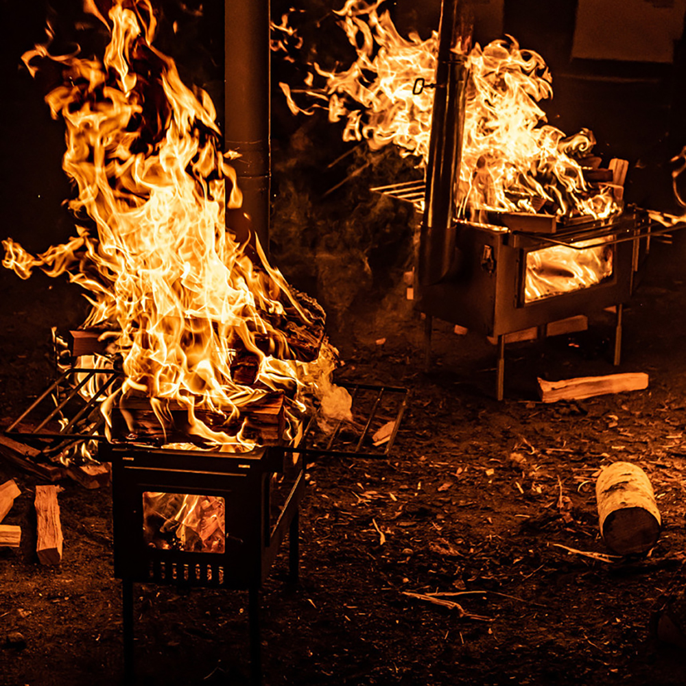 와일드와일드웨스트 헌터 스토브 화목 난로 연통 실내 가정용 캠핑 화로대 와와웨