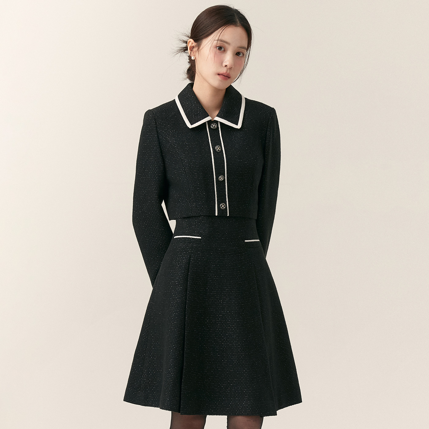 로엠 카라 트위드 2in1 미니원피스 RMOWF11S11